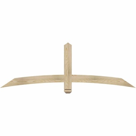 Ekena Millwork Bellingham Rough Sawn Timber Gable Bracket, Douglas Fir, 72"W x 24"H x 2"D x 4"F, 8/12 Pitch GBW072X24X0204BEL00RDF